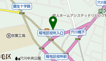 稲毛御廟の地図画像