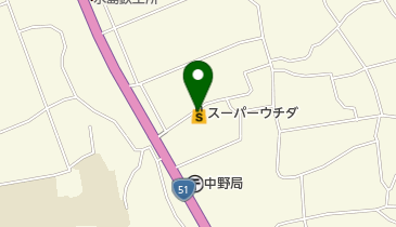 花メディカうちだの地図画像