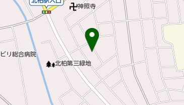 北柏町会ふるさと会館の地図画像