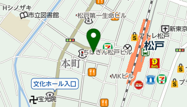 ビューティースペース松戸店の地図画像