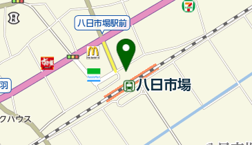 雷神堂八日市場店の地図画像