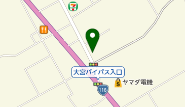 なみき食堂の地図画像