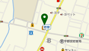 トヨタカローラ栃木株式会社 宇都宮岩曽店の地図画像