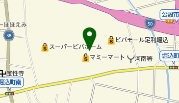 パウズフォリオビバペッツ足利堀込店の地図画像