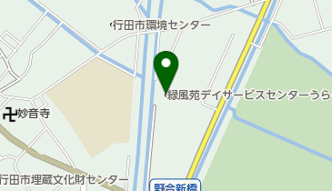 緑風苑デイサービスセンターうららかの地図画像