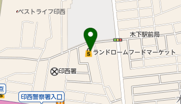 ヘアーサロンキングス木下店の地図画像