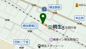 桐生市役所 市民生活部 桐生市民活動推進センター・ゆいの地図画像