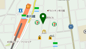 ペッツファースト(P&rsquo;s-first)川越店の地図画像