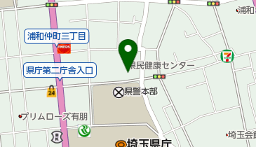 埼玉県 救急医療情報センター県民案内の地図画像