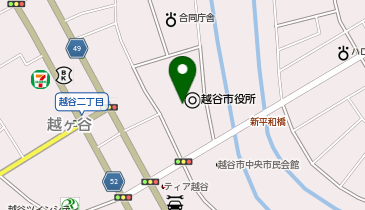 越谷市保健所 保健総務課 こころの健康支援室の地図画像