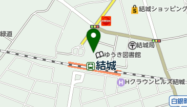 結城市役所観光案内所の地図画像