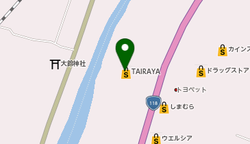 TAIRAYA大子店の地図画像