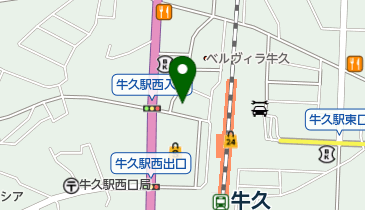 ローヤル21牛久西口店の地図画像