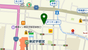 ザ・サンラウンジ宇都宮店の地図画像