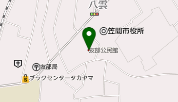 笠間市役所 友部公民館の地図画像