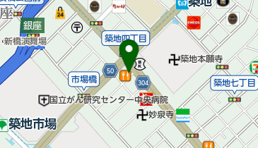 はいばら 築地1号店の地図画像