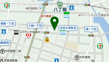 救世軍京橋小隊の地図画像