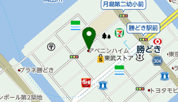 ポニークリーニング勝どき3丁目店の地図画像