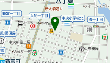 青柳菓子舗西八丁堀の地図画像