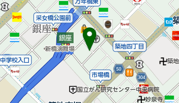 寿司処菱膳築地店の地図画像