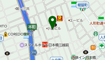 日本橋べんと屋の地図画像