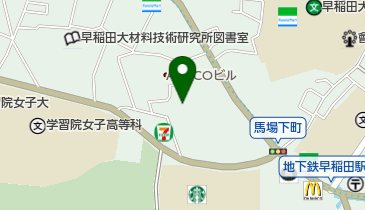 財団法人早稲田奉仕園語学講座の地図画像