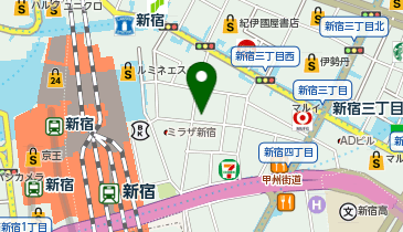和真メガネ 新宿本館の地図画像