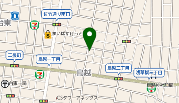 鳥越一丁目町会の地図画像