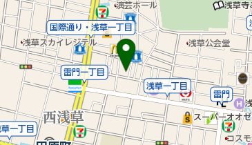 浅草料理飲食業組合の地図画像