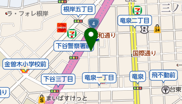 上野地区本部の地図画像