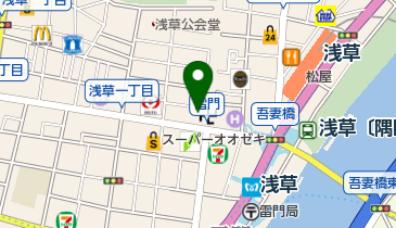 株式会社常盤堂雷おこし本舗 雷門本店の地図画像