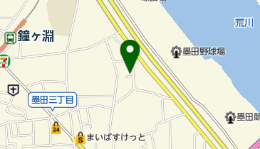 墨田区役所 荒川緑地フィールドハウスの地図画像