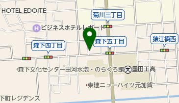 国際大山空手道連盟東京深川支部の地図画像