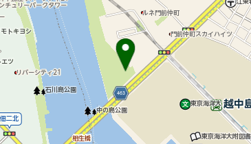 江東区 越中島プールの地図画像