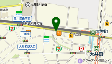 大井町カイロプラクティックの地図画像