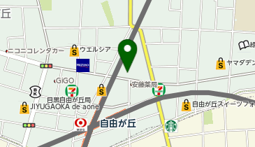 株式会社メガネドラッグ自由が丘店の地図画像