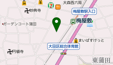 大田区地域包括支援センター 蒲田の地図画像