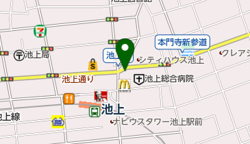 池上囲碁クラブの地図画像
