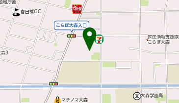 大田区 区民センター 大森西の地図画像