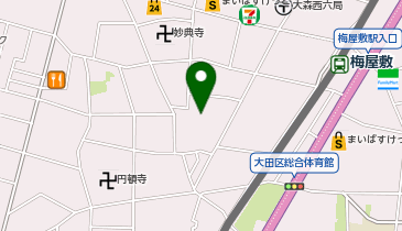 大田区役所心身障害者福祉施設 くすのき園の地図画像