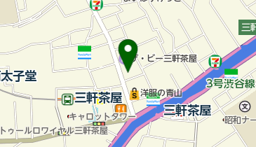 麻雀かめきたざわ三軒茶屋店の地図画像