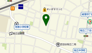 世田谷温泉四季の湯の地図画像
