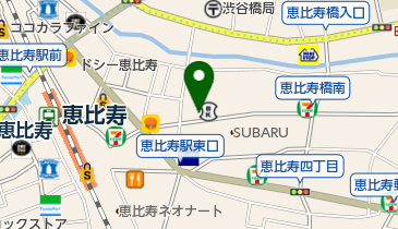 ゴルフスクールパームツリー恵比寿の地図画像