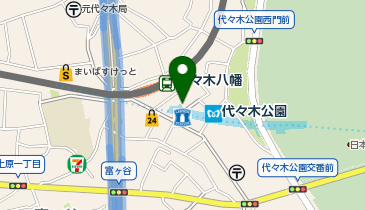 築地日本海 代々木八幡店の地図画像