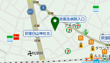 杉並区立 上荻学童クラブの地図画像