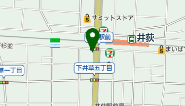 杉並区立井荻南地下自転車駐車場の地図画像