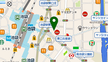 池袋いーすと献血ルームの地図画像