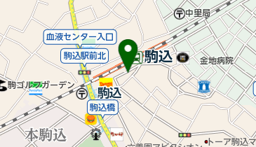 駒込ペットショップの地図画像