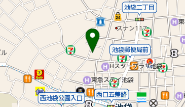 喜せん寿司池袋の地図画像