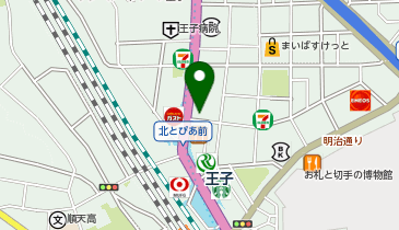 エースコンタクト王子店の地図画像